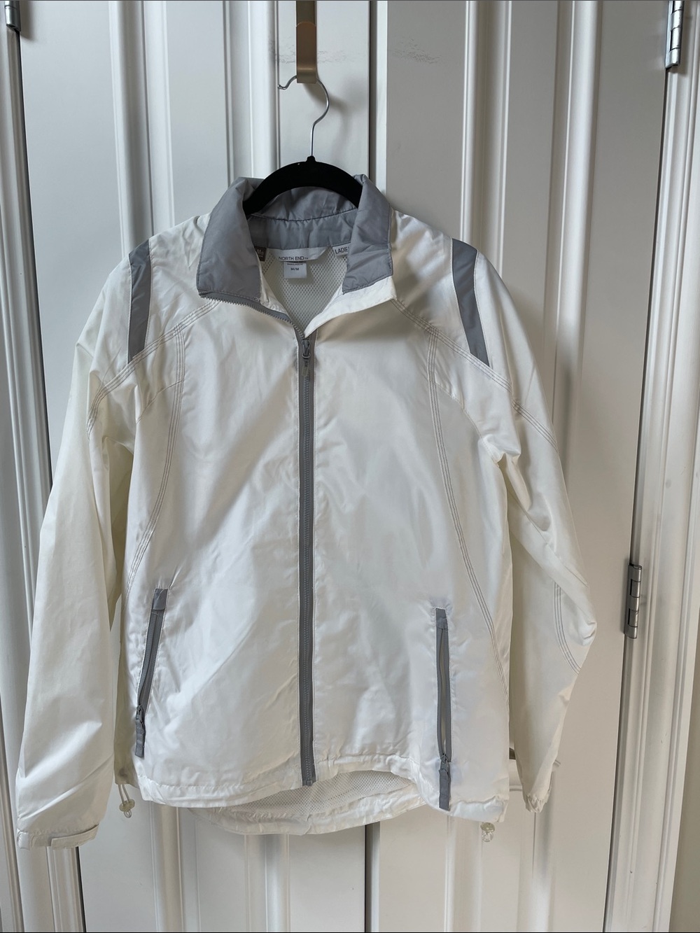 Lightweight White & Gray Women’s Jacket - North End - Liberty Mutual 100 years